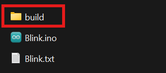 پوشه build Arduino IDE