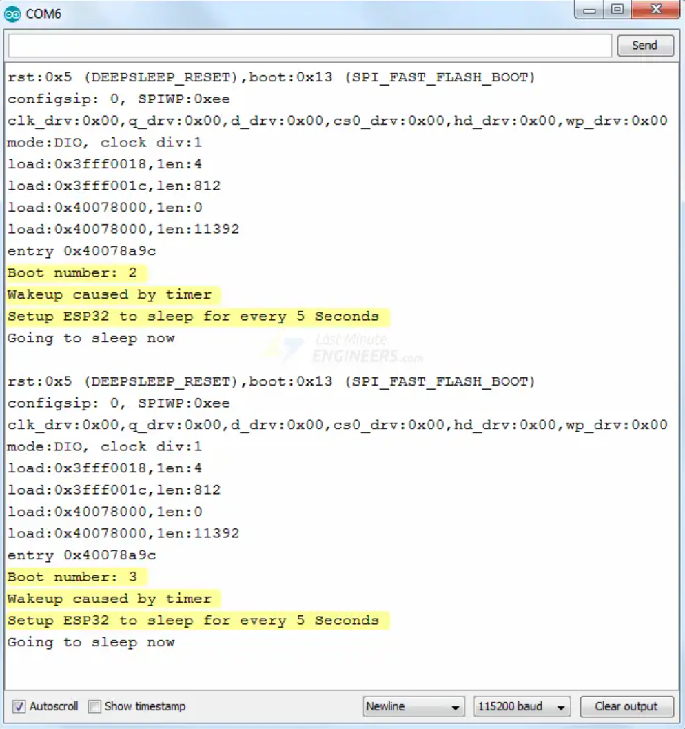 نحوه تنظیم تایمر خواب عمیق esp32