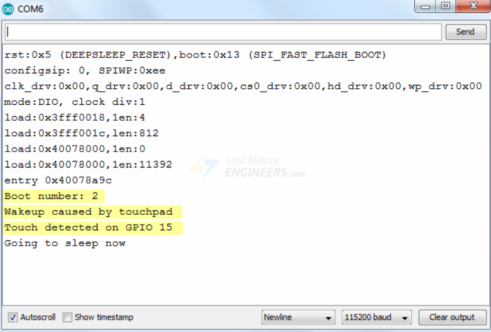 نحوه تست خواب عمیق با ESP32