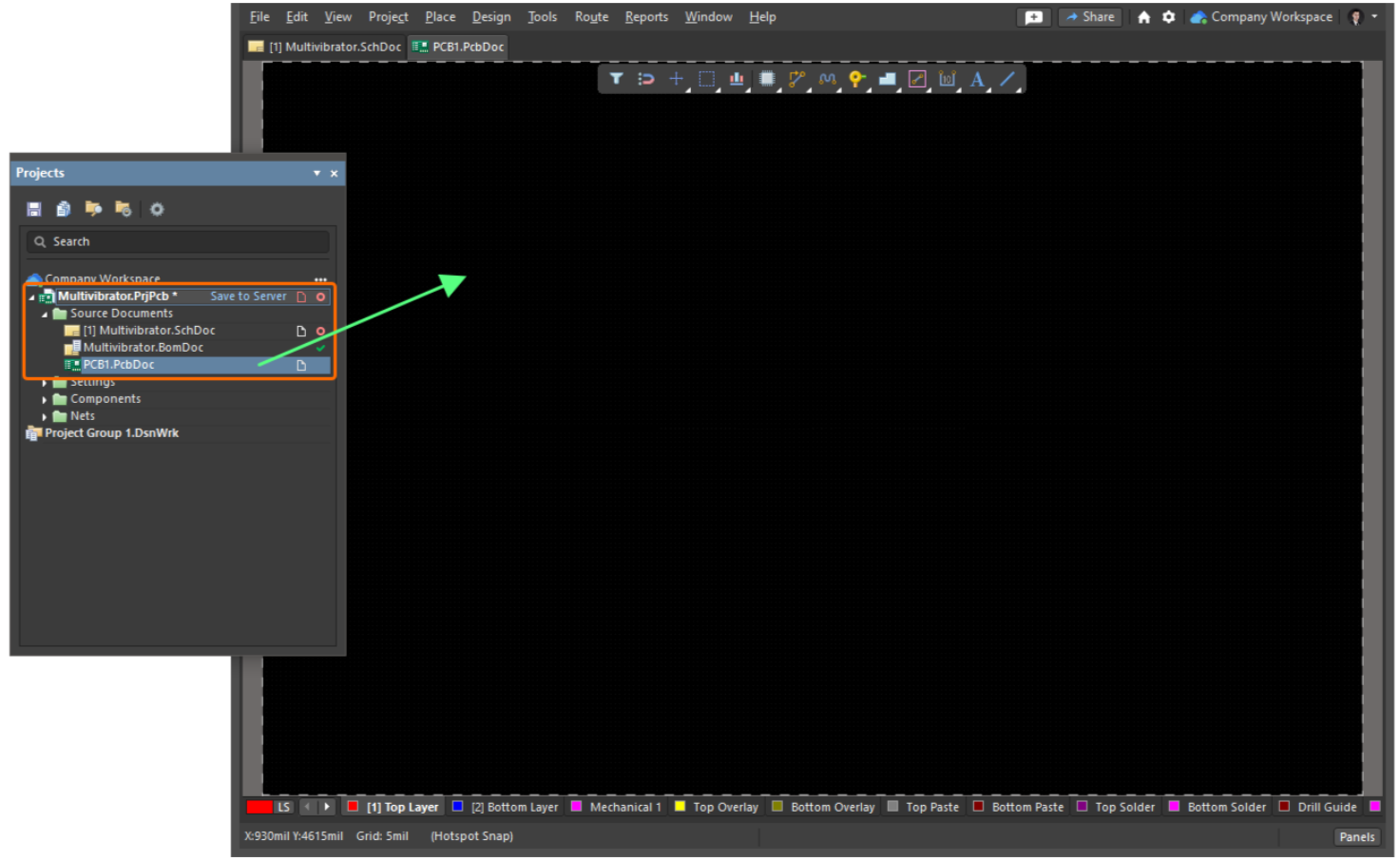 ایجاد فایل PCB در آلتیوم