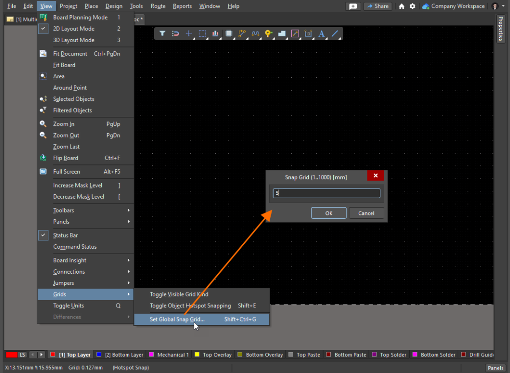 ویرایش شکل برد (Board Shape)