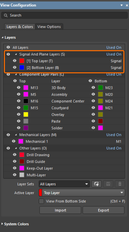 پیکربندی لایه های فایل در آلتیوم دیزاینر