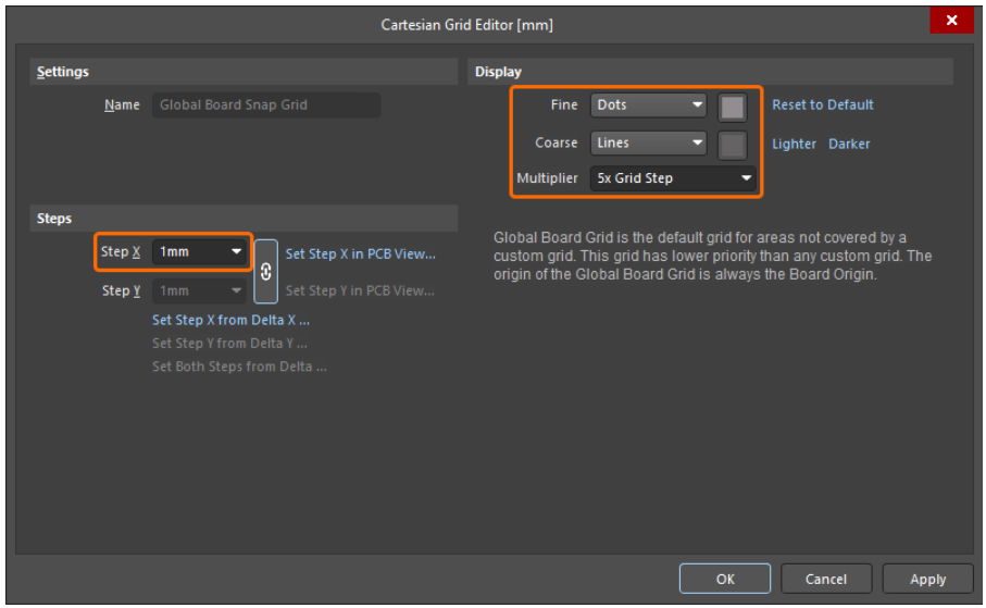 تنظیم پارامتر های شبکه در فایل PCB
