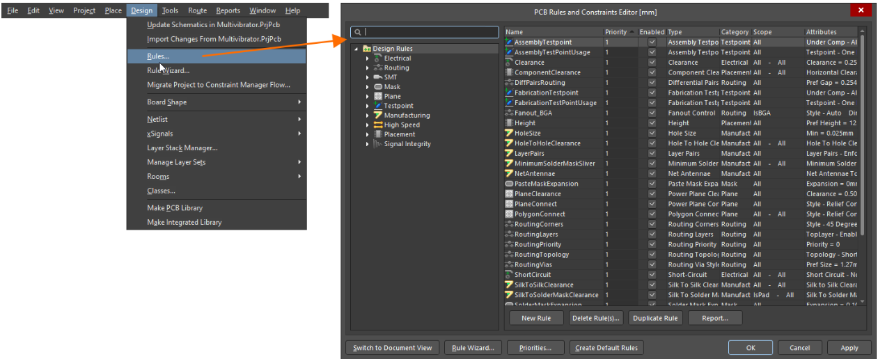 قانون عرض مسیر برای نت‌های سیگنال