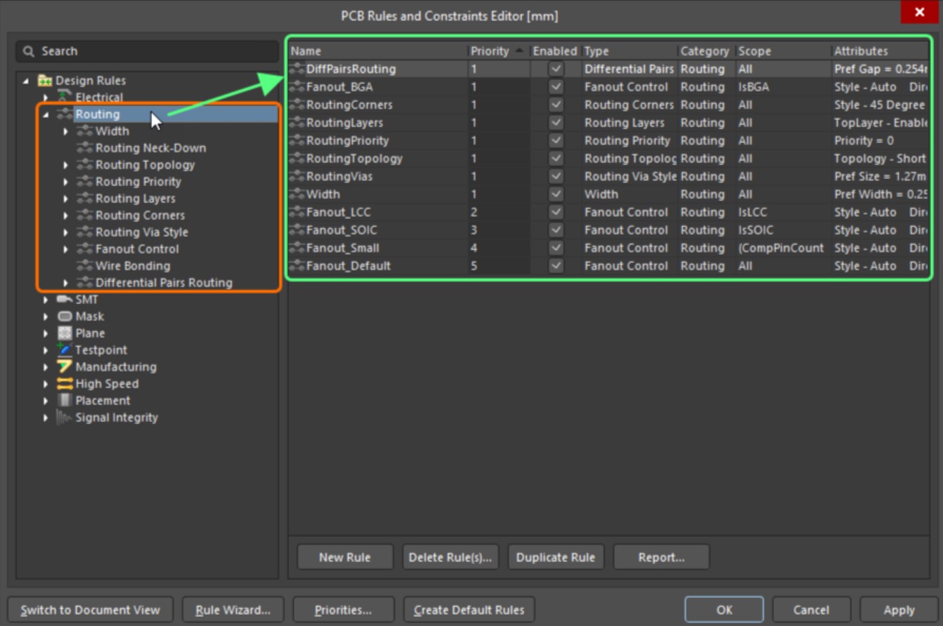 قوانین طراحی آلتیوم دیزاینر