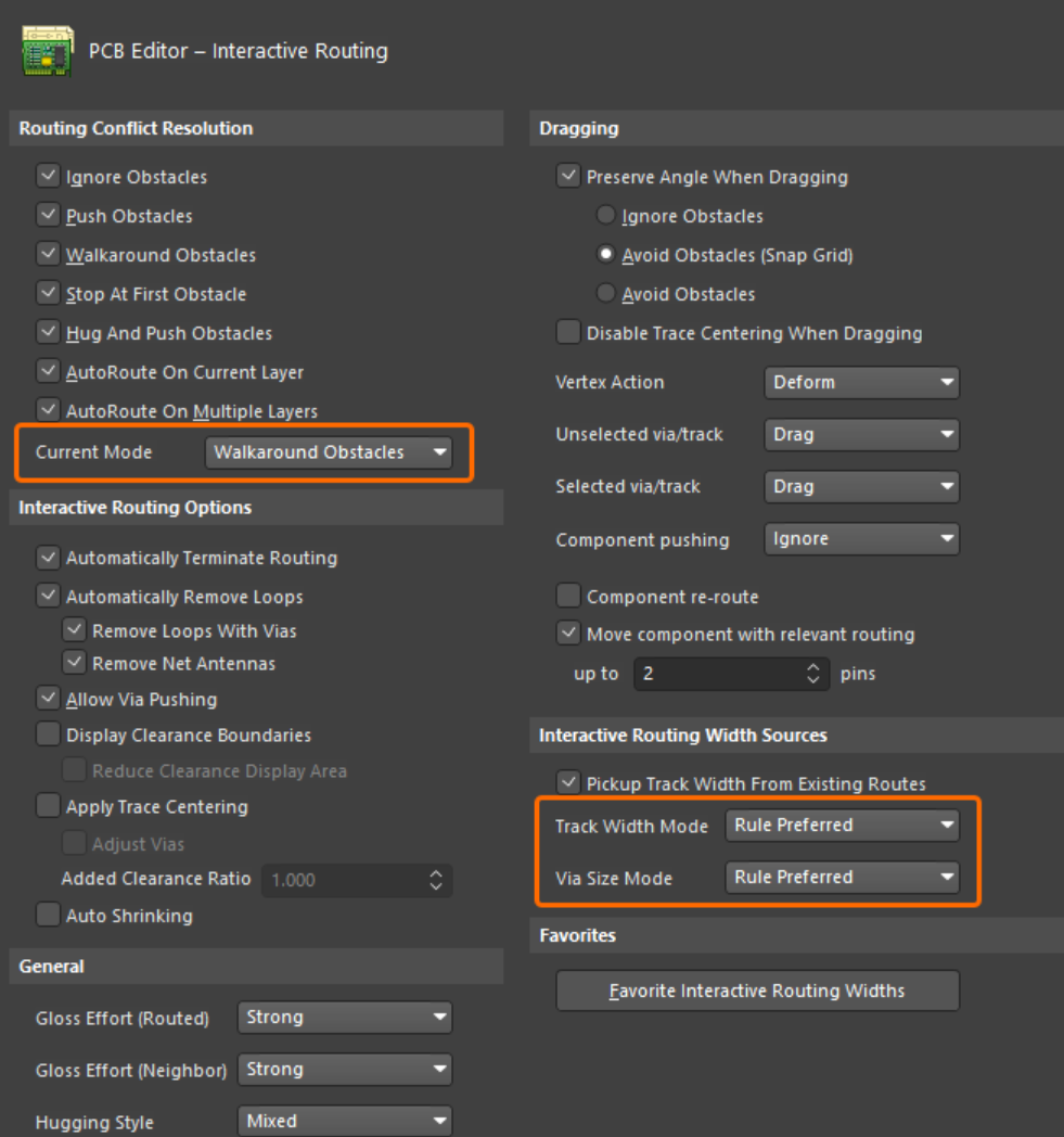 تنظیمات مسیر کشی در نرم افزار آلتیوم دیزاینر