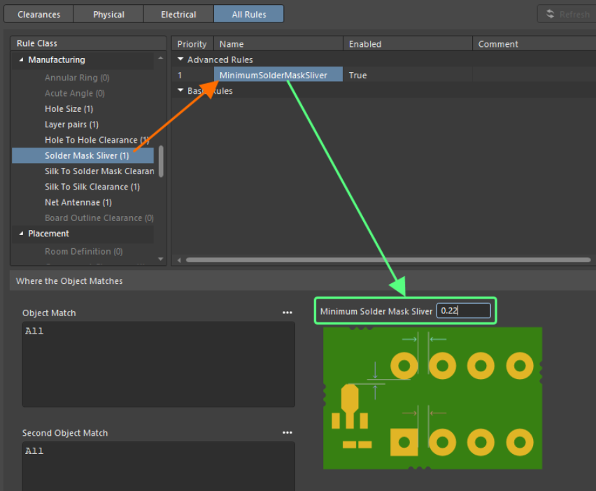 تنظیم قوانین طراحی PCB و وریفای