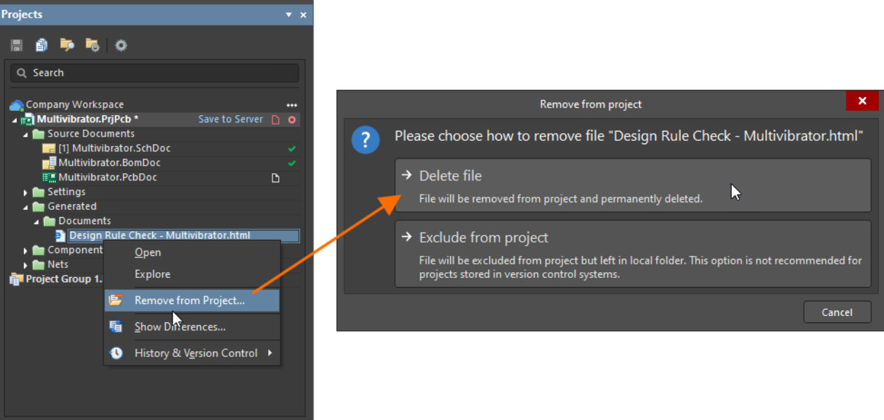 حذف فایل های اضافه در محیط طراحی PCB