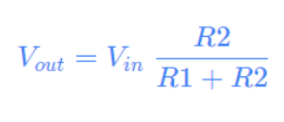 فرمول محاسبه ولتاژ مدار تقسیم ولتاژ