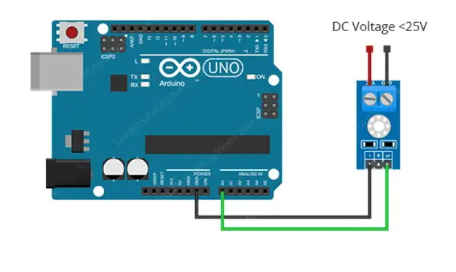 پروژه اندازه گیری ولتاژ با آردوینو