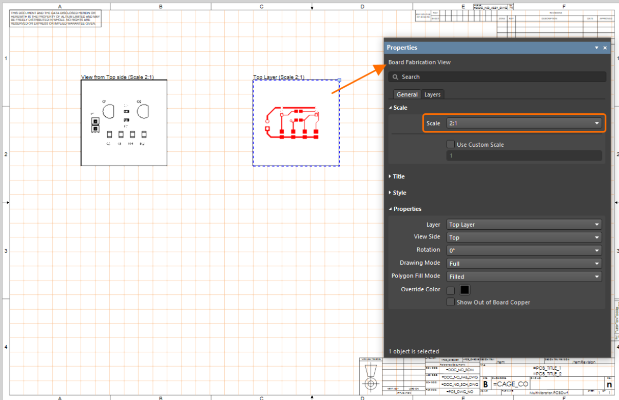 قرار دادن نمای ساخت برد (Board Fabrication View)