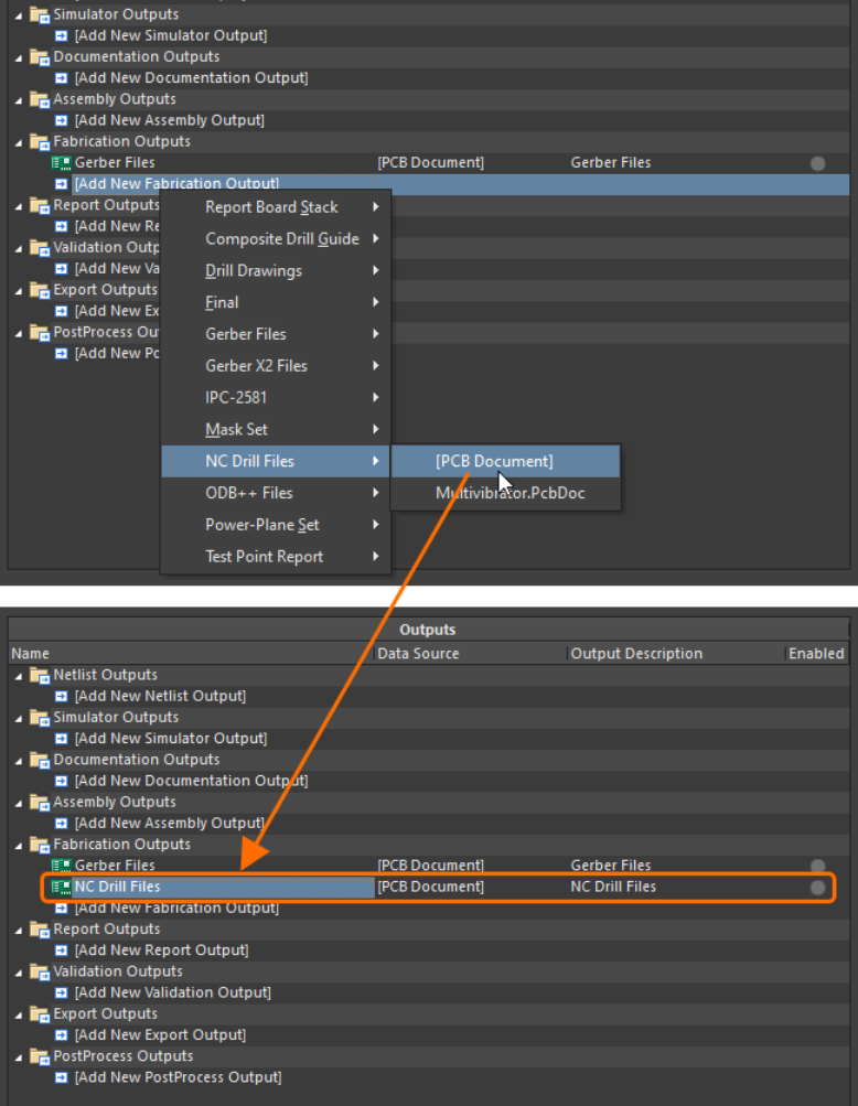 3. افزودن خروجی NC Drill