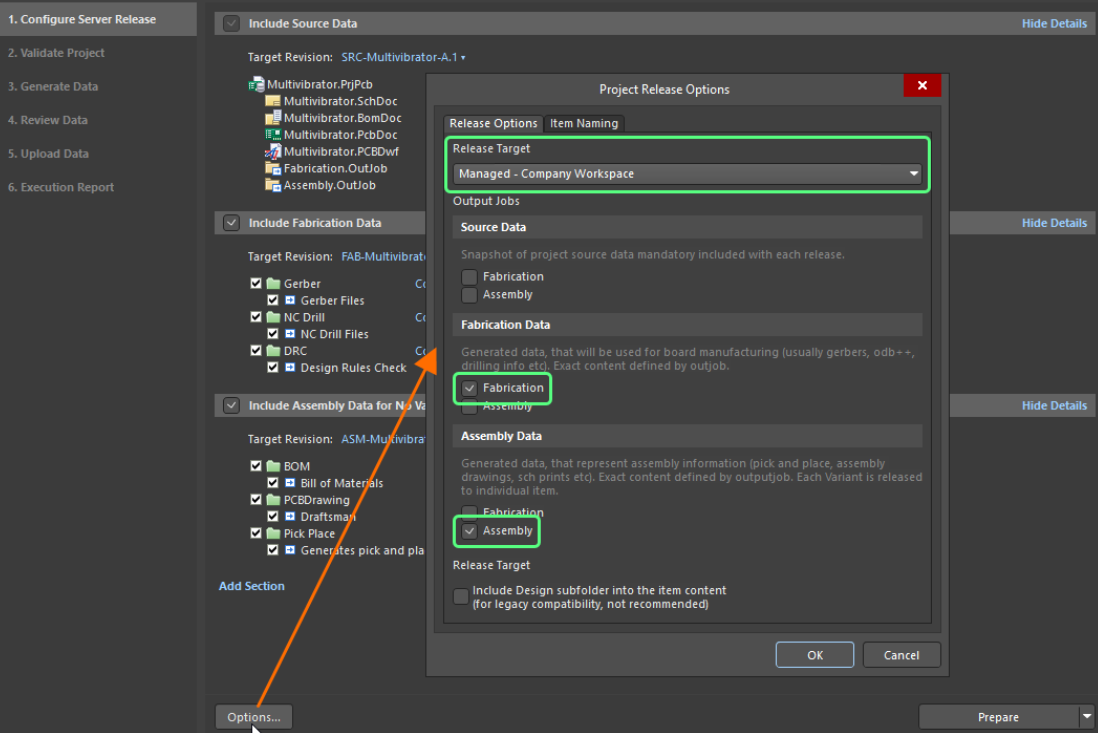تنظیمات پیکربندی فایل خروجی آلتیوم دیزاینر