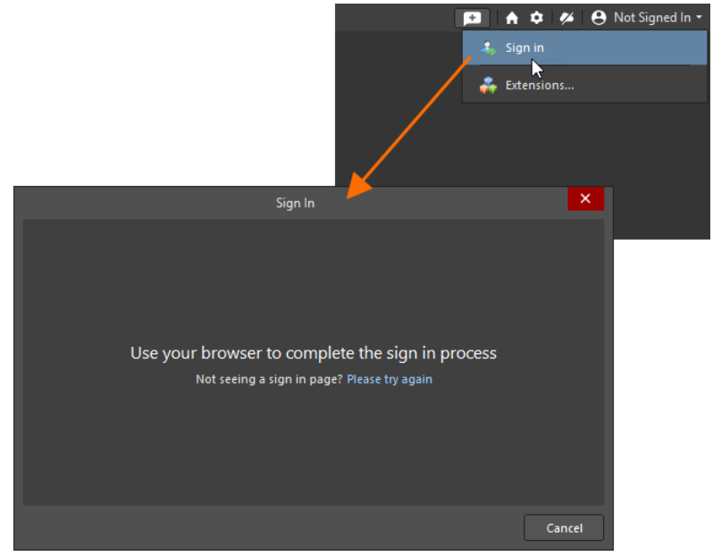 لاگین اکانت Altium Designer
