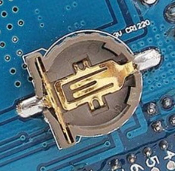 محل قرارگیری باتری RTC CR1220 در شیلد SIM900 
