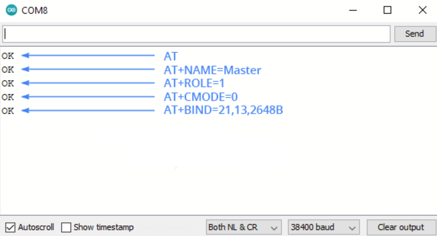 تنظیم ماژول بلوتوث Master