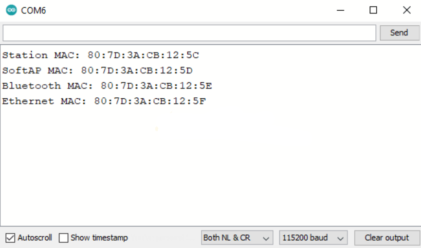 یافتن آدرس MAC در ماژول ESP32