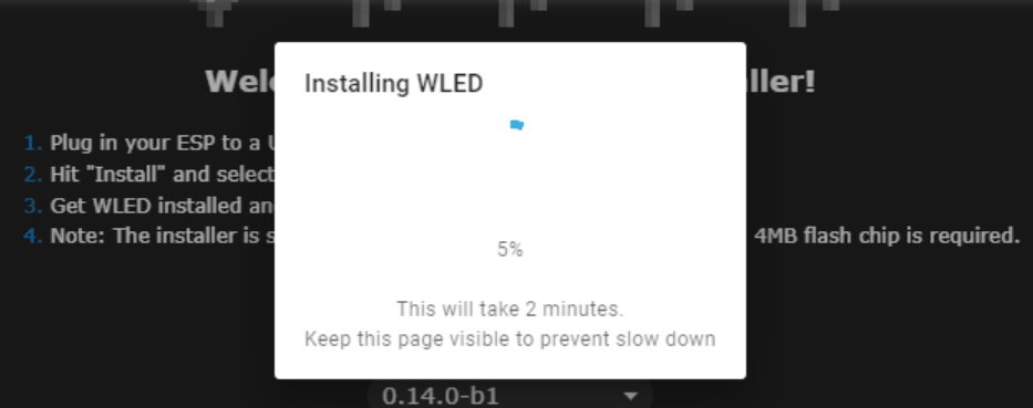 فرآیند نصب WLED ESP32
