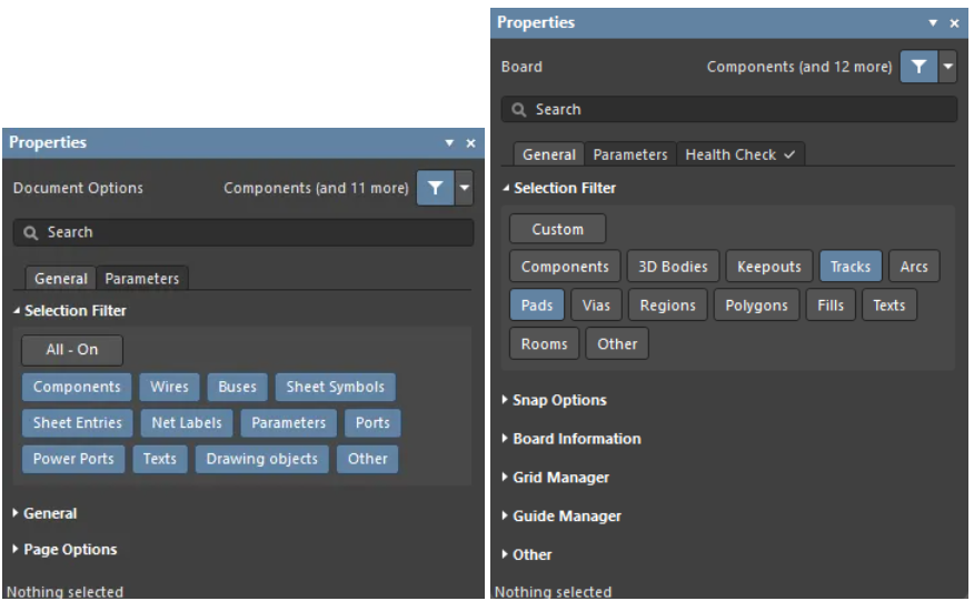 دسترسی به Selection Filter