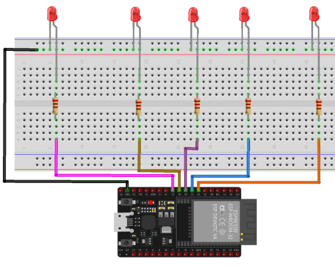مدار تشخیص دست با ESP32