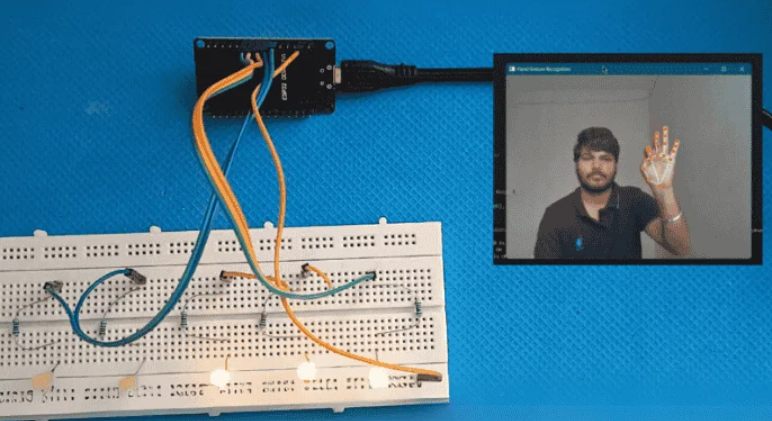 سیستم LED کنترل‌شده توسط ژست دست