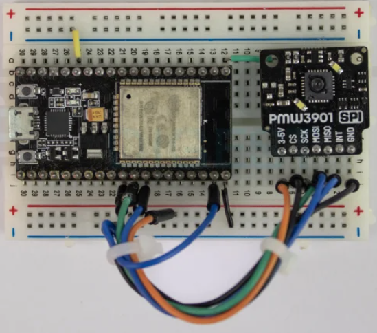 مدار اتصال ماژول جریان نوری به ESP32