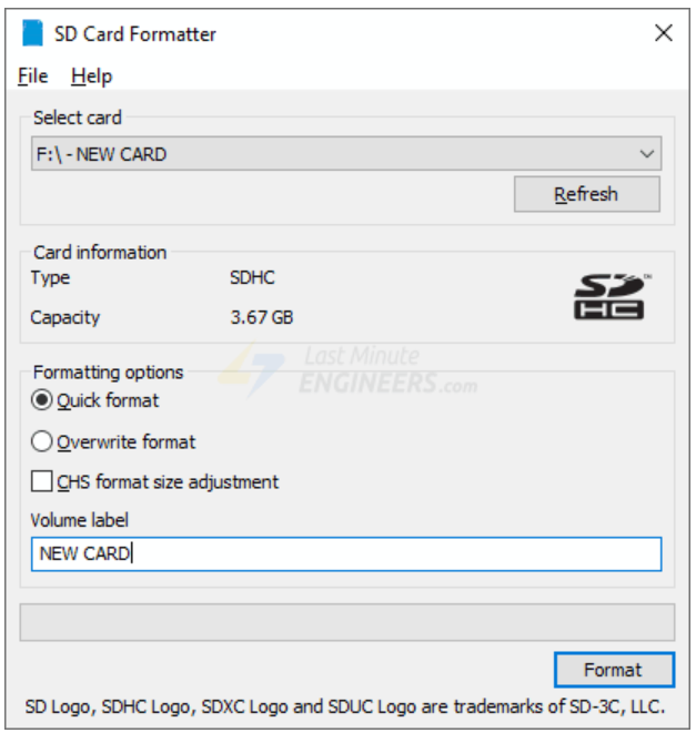 روش دوم آماده سازی کارت حافظه MicroSD