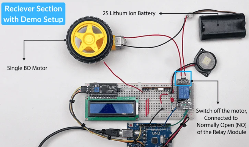 اتصالات نمایشی کلاه ایمنی Arduino