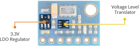 مدار رگولاتور MIC5205 و بخش تغذیه ماژول
