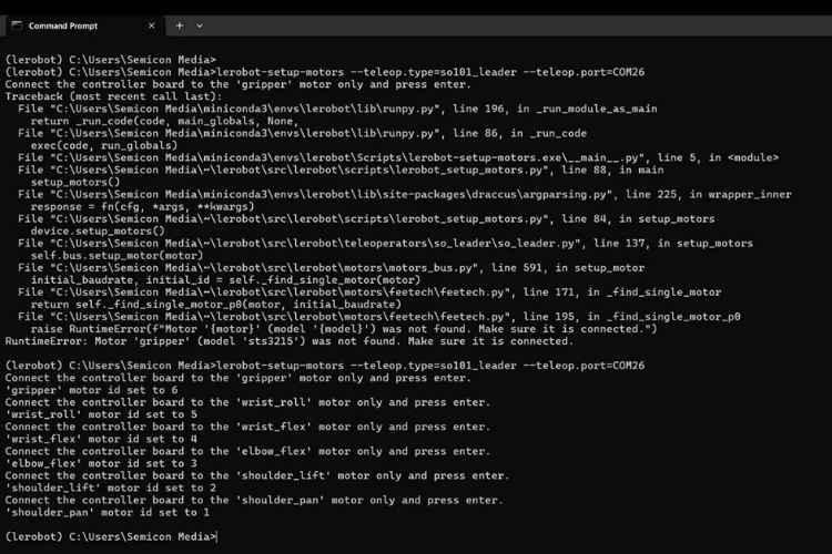 {'placeholder': '[[IMAGE_8]]', 'alt': 'فرایند ست کردن آیدی سرووهای SO-ARM101'}