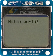 نمایش Hello world! روی صفحه نوکیا 5110