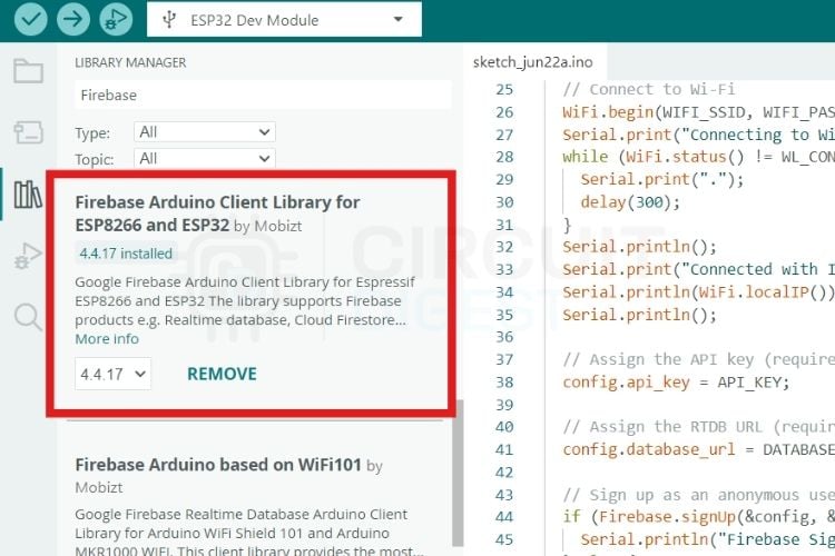 {'placeholder': '[[IMAGE_9]]', 'alt': 'نصب کتابخانه Firebase ESP Client در Arduino IDE'}